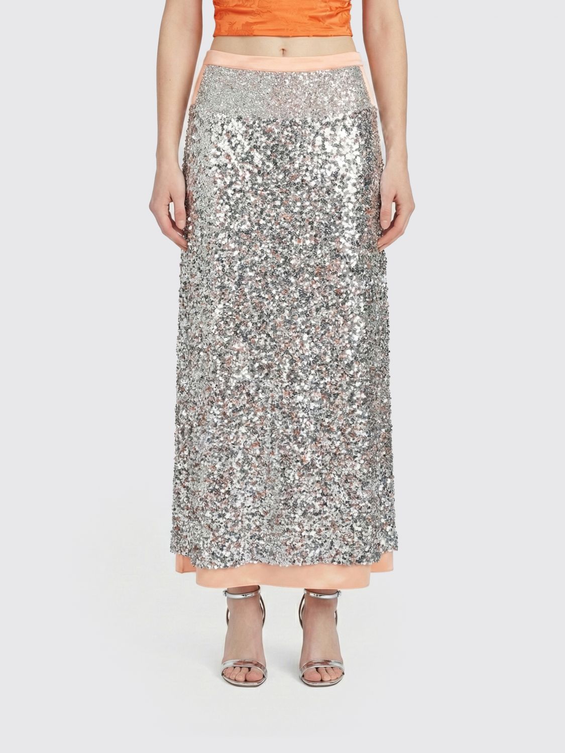 Skirt Woman color Silver