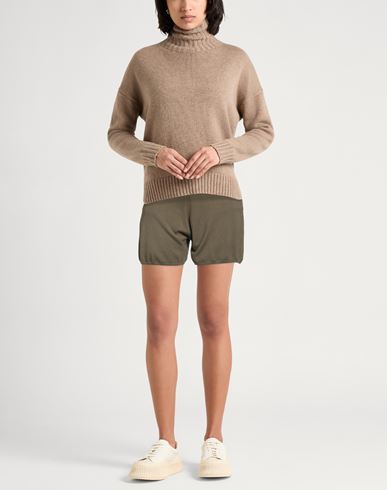Woman Shorts & Bermuda Shorts Military green Size M Organic cotton, Elastane
