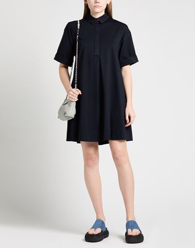 Alpha Studio Woman Mini dress Navy Size 10 Cotton, Elastane