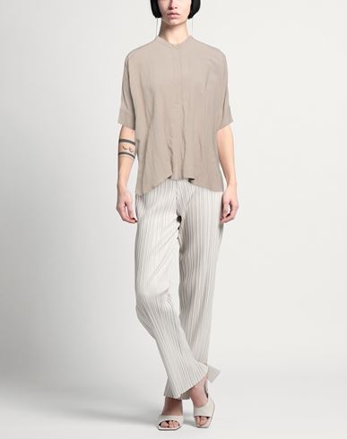 Woman Top Taupe Size 4 Viscose, Linen