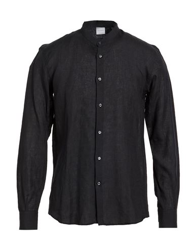Man Shirt Black Size M Linen