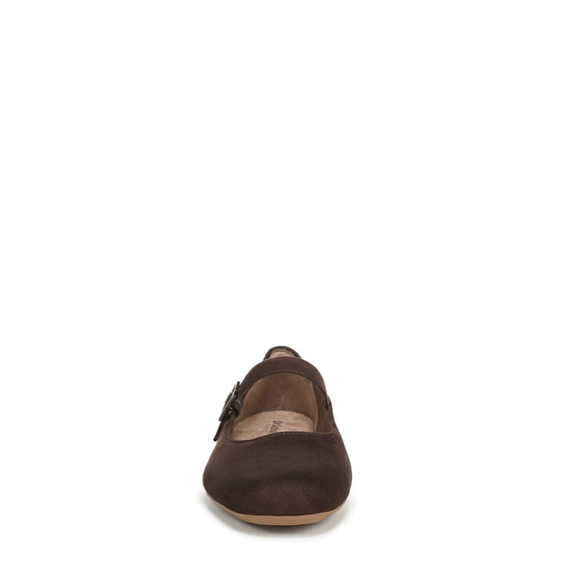 Women's Wexley Jane Mary Jane Ballet Flat Shoes (Dark Umber Brown Microsuede)