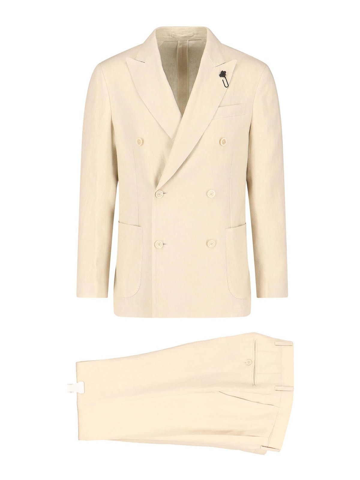 Double-breasted Linen Suit