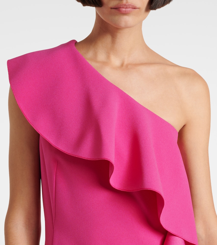 Giacomo ruffled sable minidress