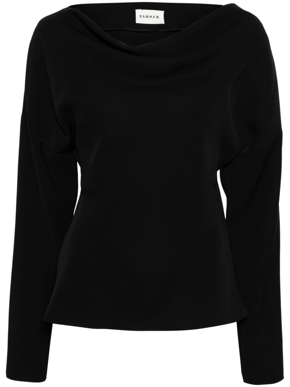 Cowl-neck blouse - Black
