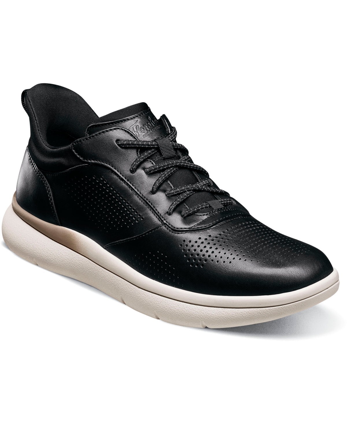 Men's Fleet Perf Toe Elastic Lace Sneaker - Black/White