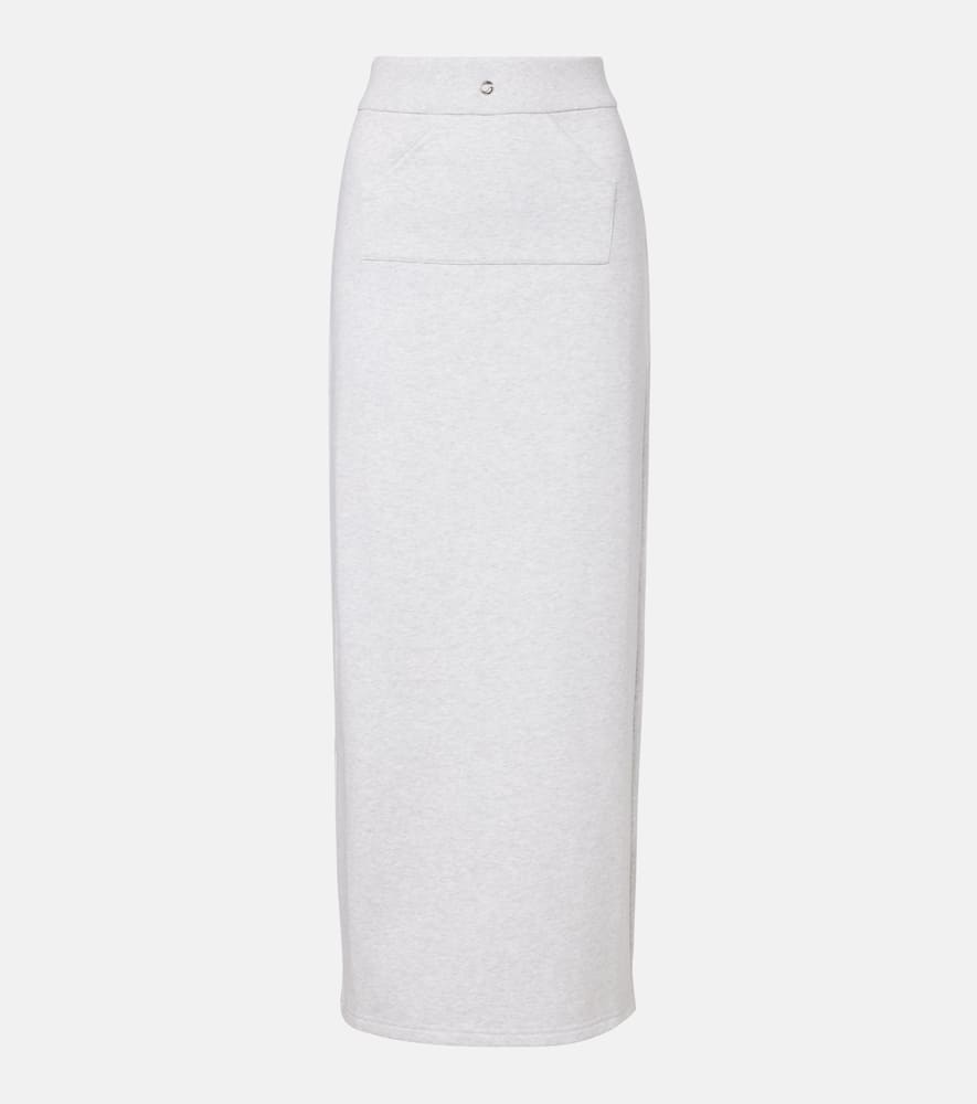 Cotton-blend maxi skirt