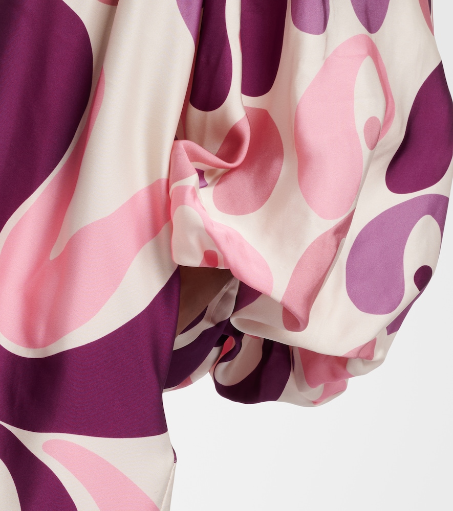 Printed satin minidress