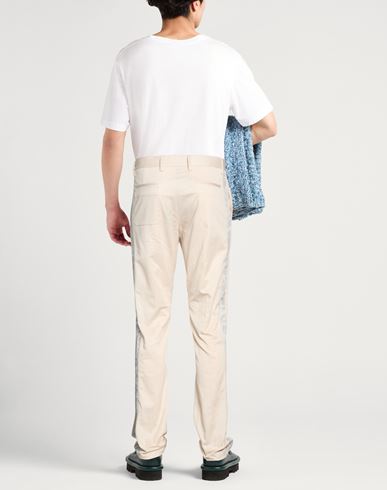 Man Pants Cream Size 40 Cotton, Elastane