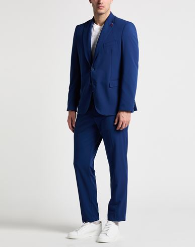 Man Suit Blue Size 50 Polyester, Viscose, Elastane