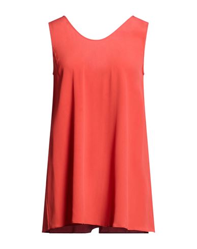 Woman Top Rust Size 4 Acetate, Silk