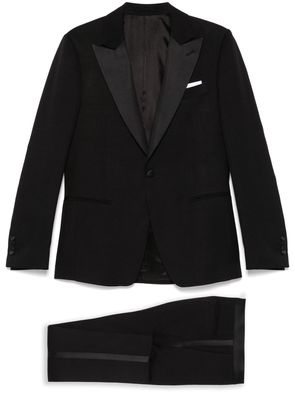 Lardini satin-trim suit - Black