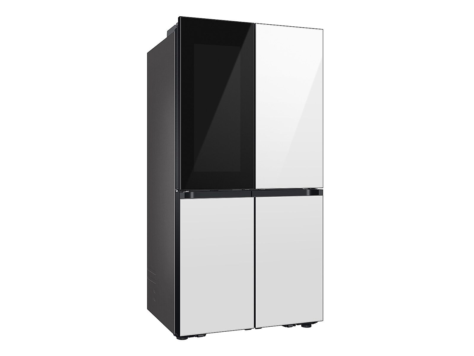 Bespoke 4-Door Flex™ Refrigerator (29 cu. ft.) with Beverage Zone™ and Auto Open Door in White Glass(RF29DB970012AA)