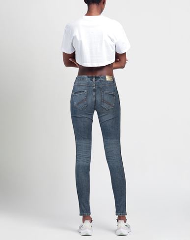 Woman Jeans Blue Size 24 Cotton, Elastane