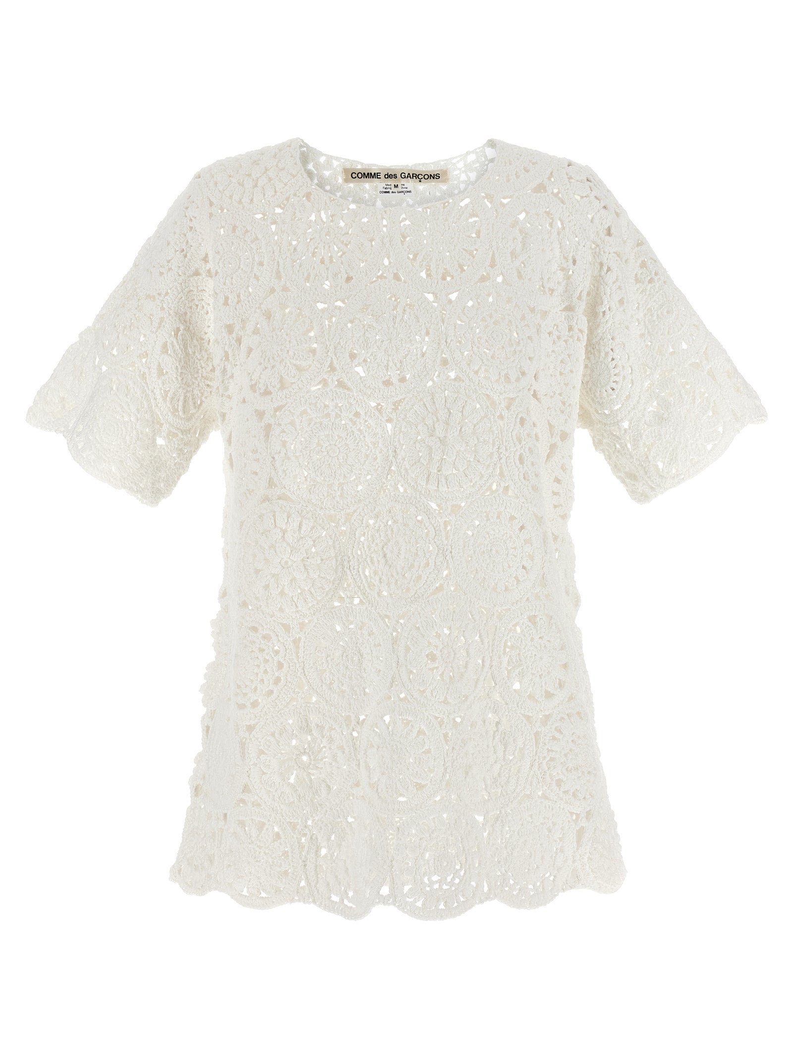 Macramé Lace T-Shirt — White