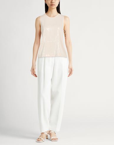Woman Top Cream Size 6 Polyester, Viscose, Polyamide