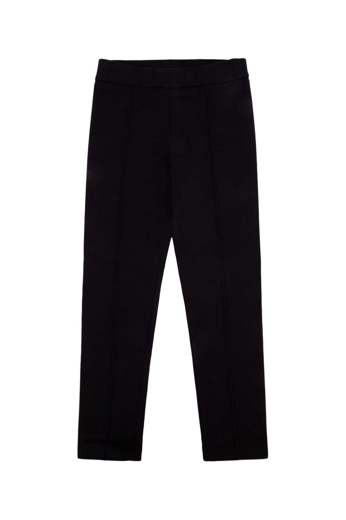 Pull-on Cotton Trousers — Black