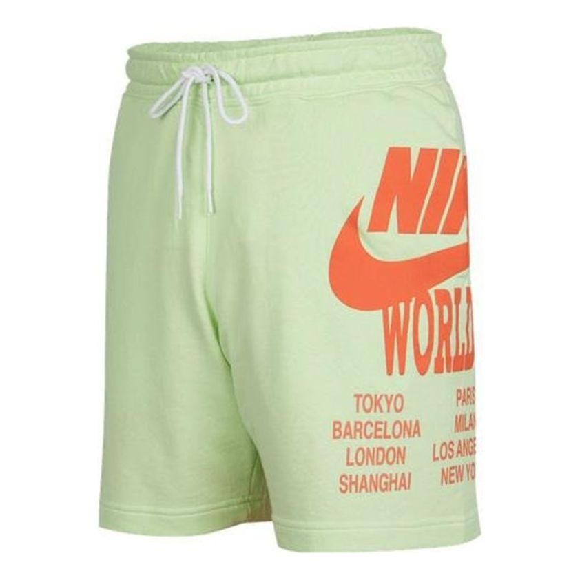 Nsw Ft Short Wtour Large Logo Printing Knit Sports Shorts Green