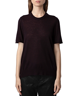 Ida recycled cashmere T-shirt - Black