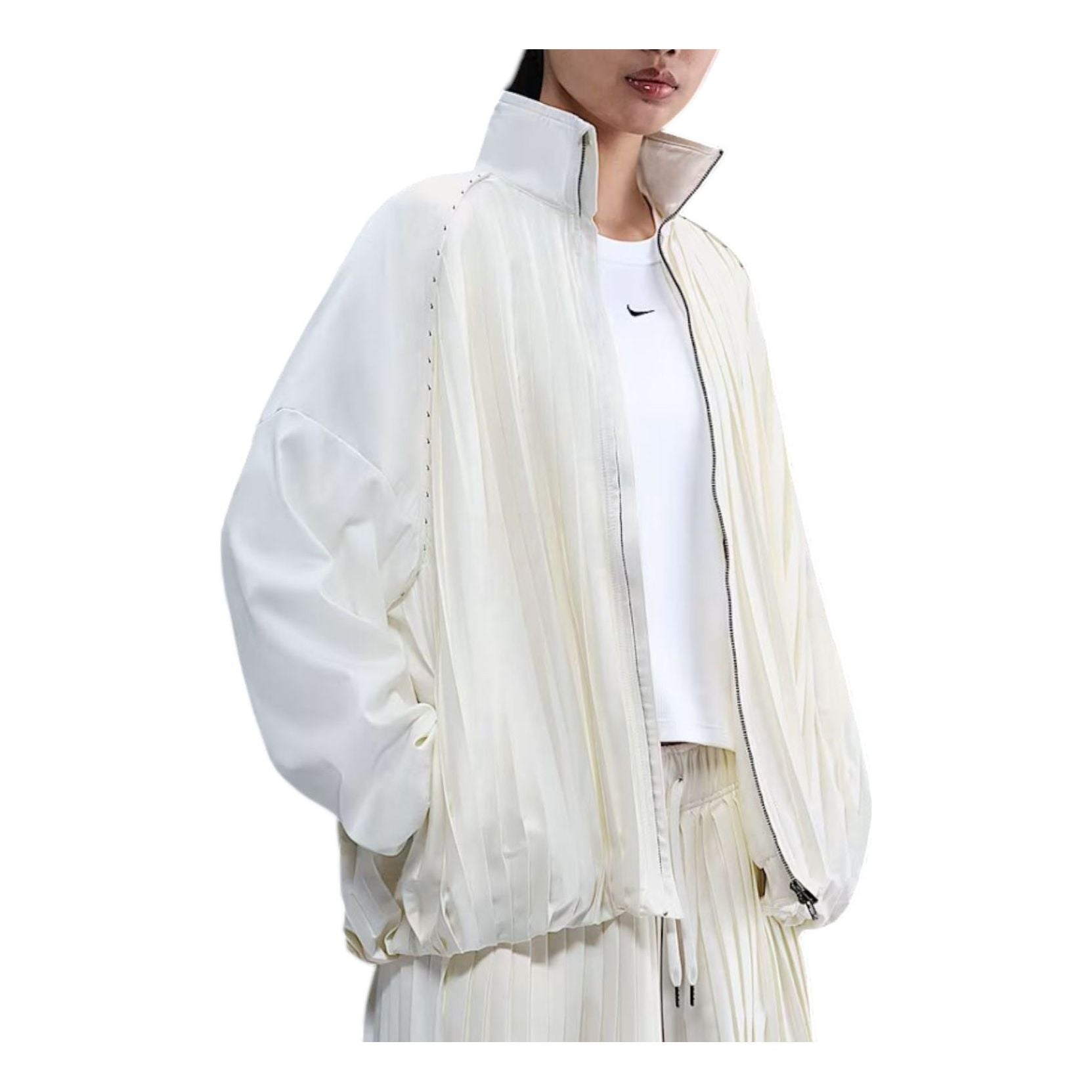 (WMNS) Pleated Tracksuit Jacket 'Sail'