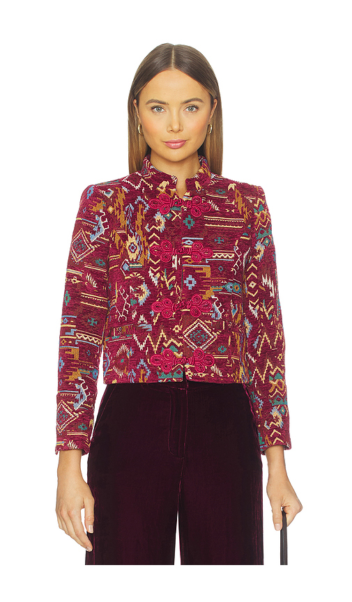 L'AGENCE Asha Military Jacket in Geo Tapestry. 8 also , 00, 10, 2