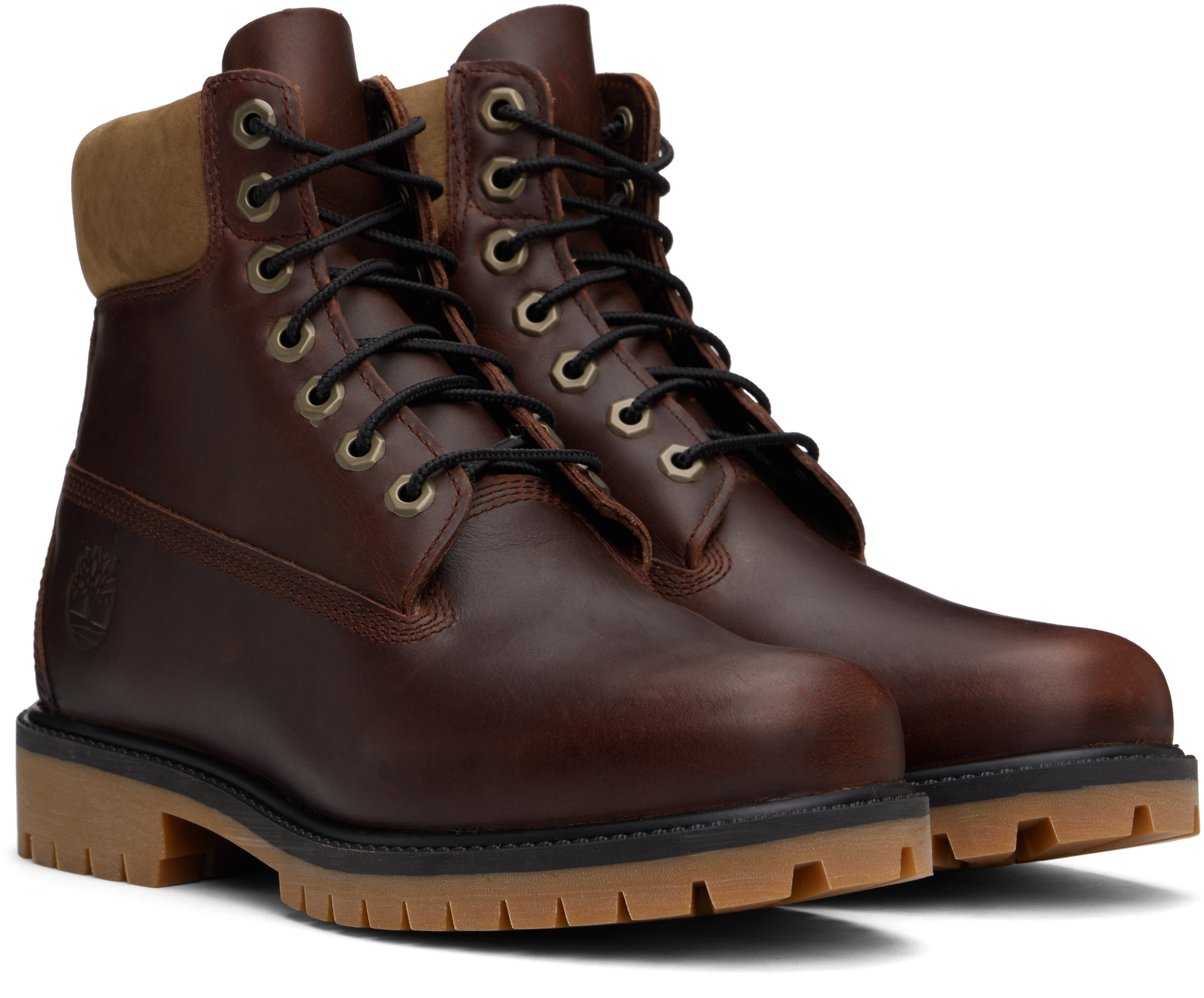Timberland Burgundy Heritage 6-Inch Lace-Up Waterproof Boots