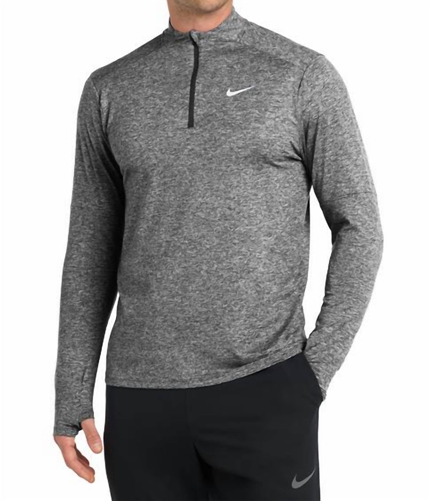 Dri-Fit Element 1/2-Zip Top In Black Heather