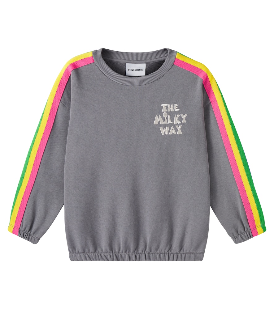 Embroidered cotton jersey sweatshirt