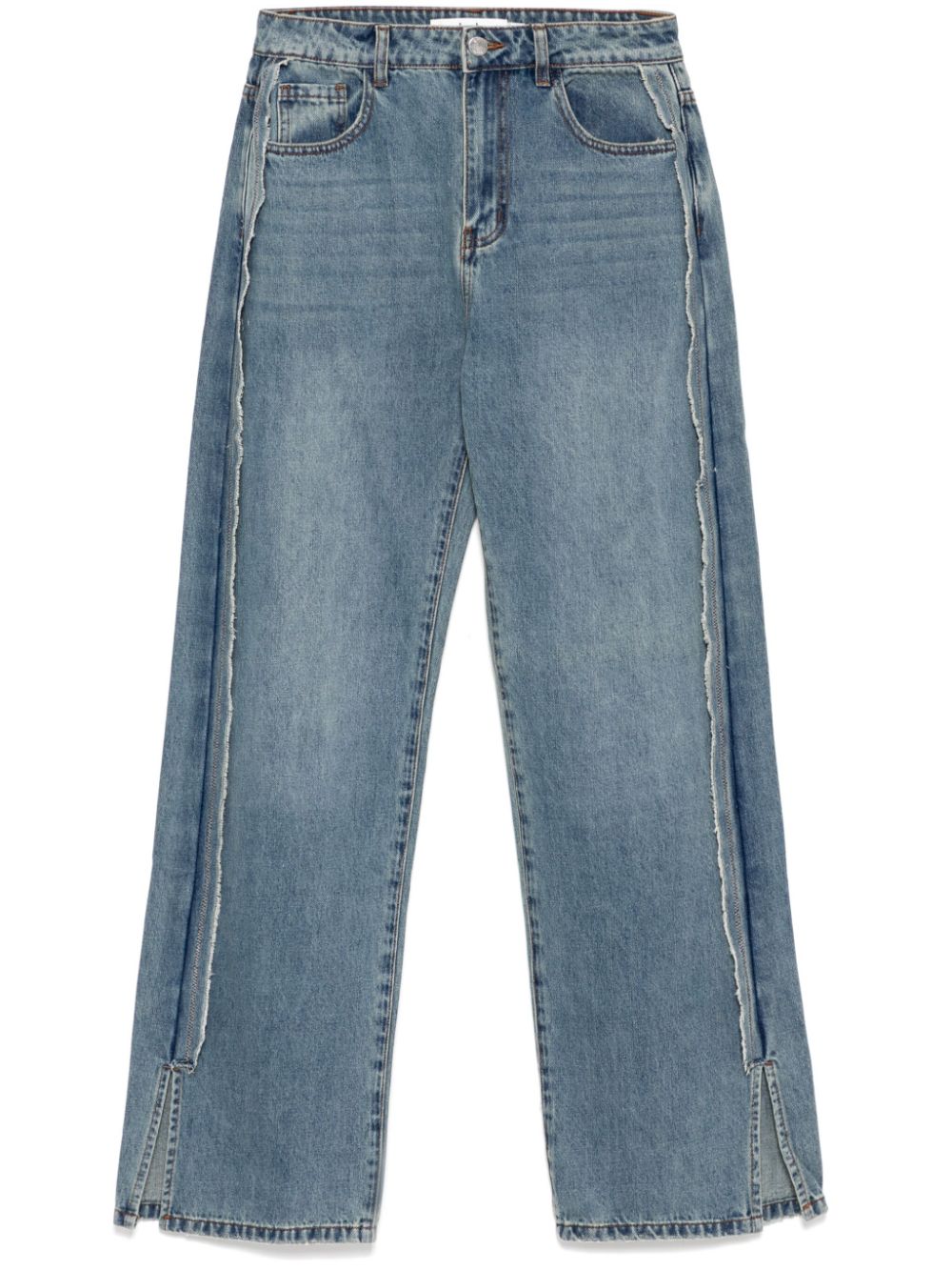 Raw edge jeans - Blue