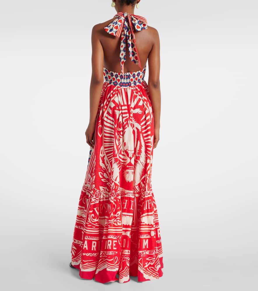 Rinse & Roar halter cotton maxi dress