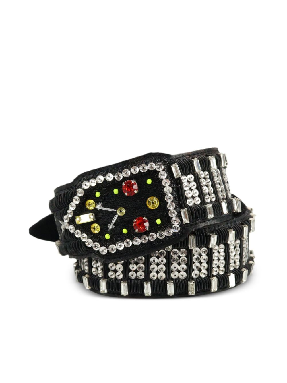 Snake crystal-embellished bracelet - Black