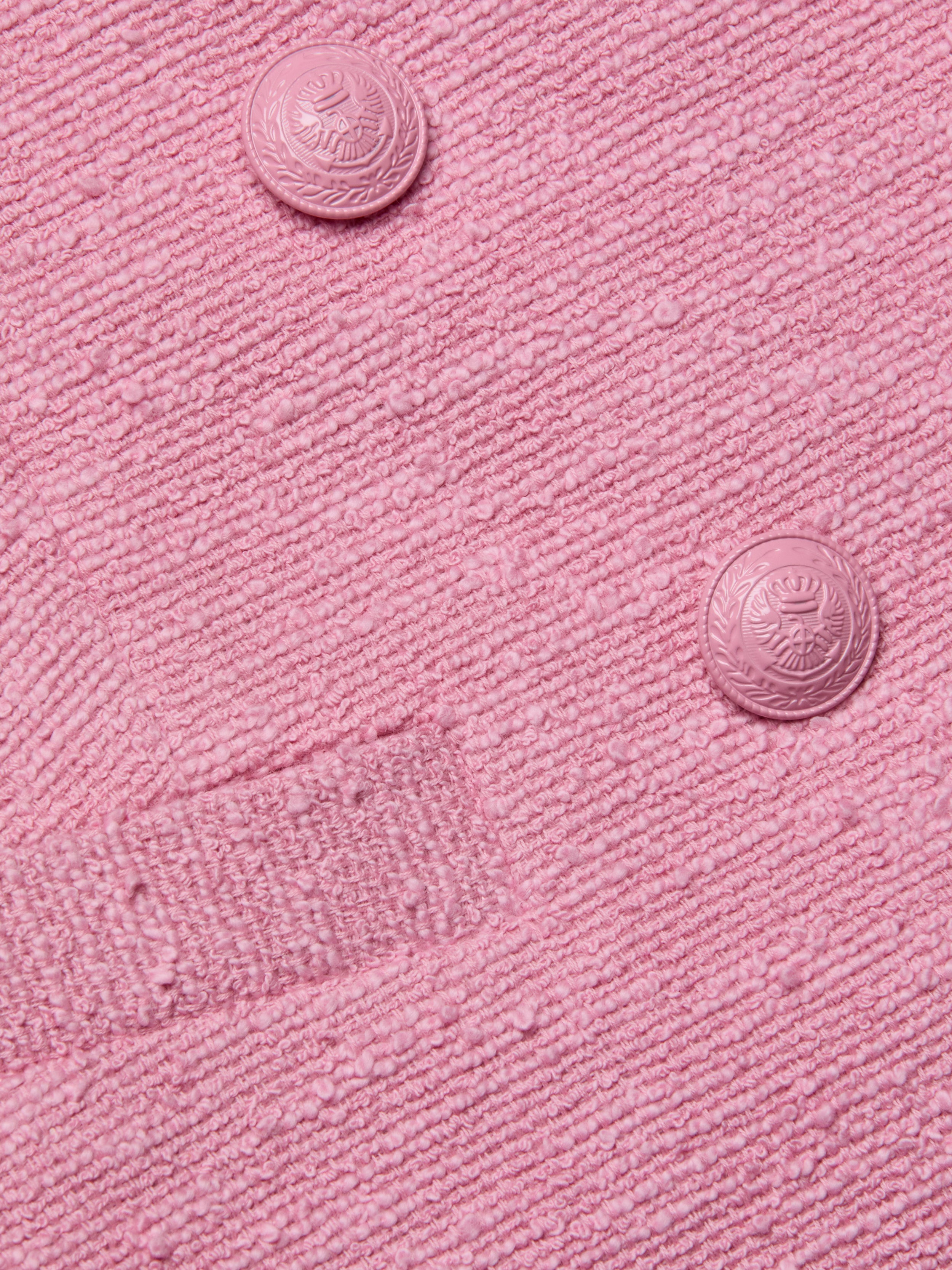 Brooke Tweed Blazer In Fondant Pink/pink Multi Romantic Rose