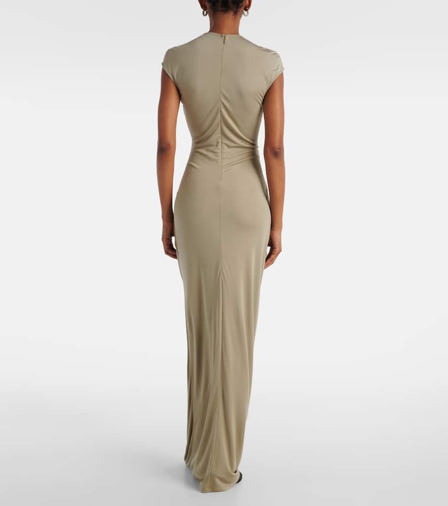 Duo Bezel Quartz jersey maxi dress