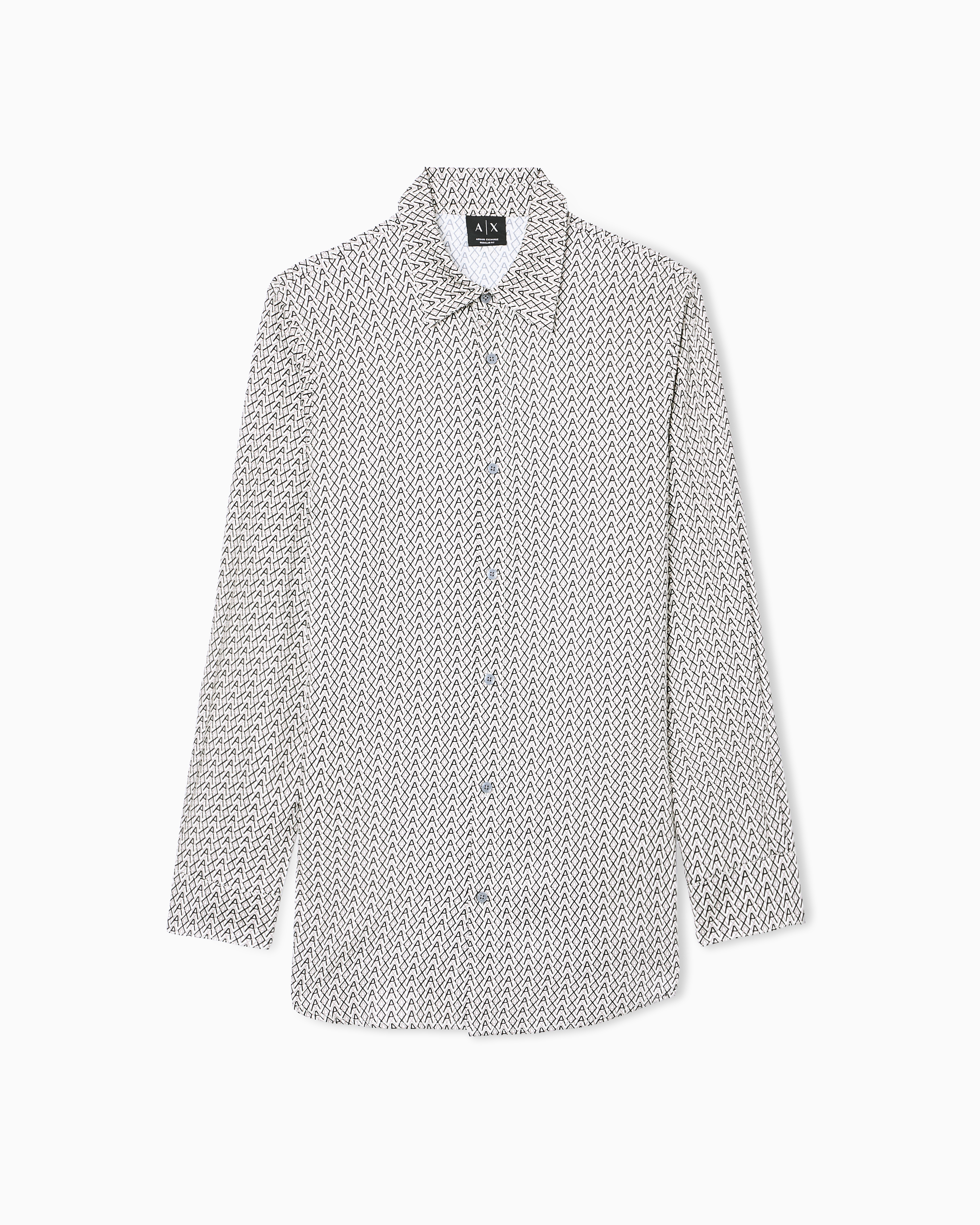 Regular fit shirt with allover logo print