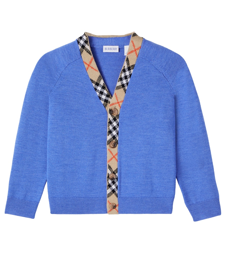 Burberry Check wool cardigan