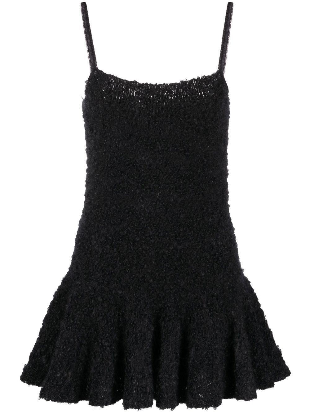 Bouclé knitted minidress - Black