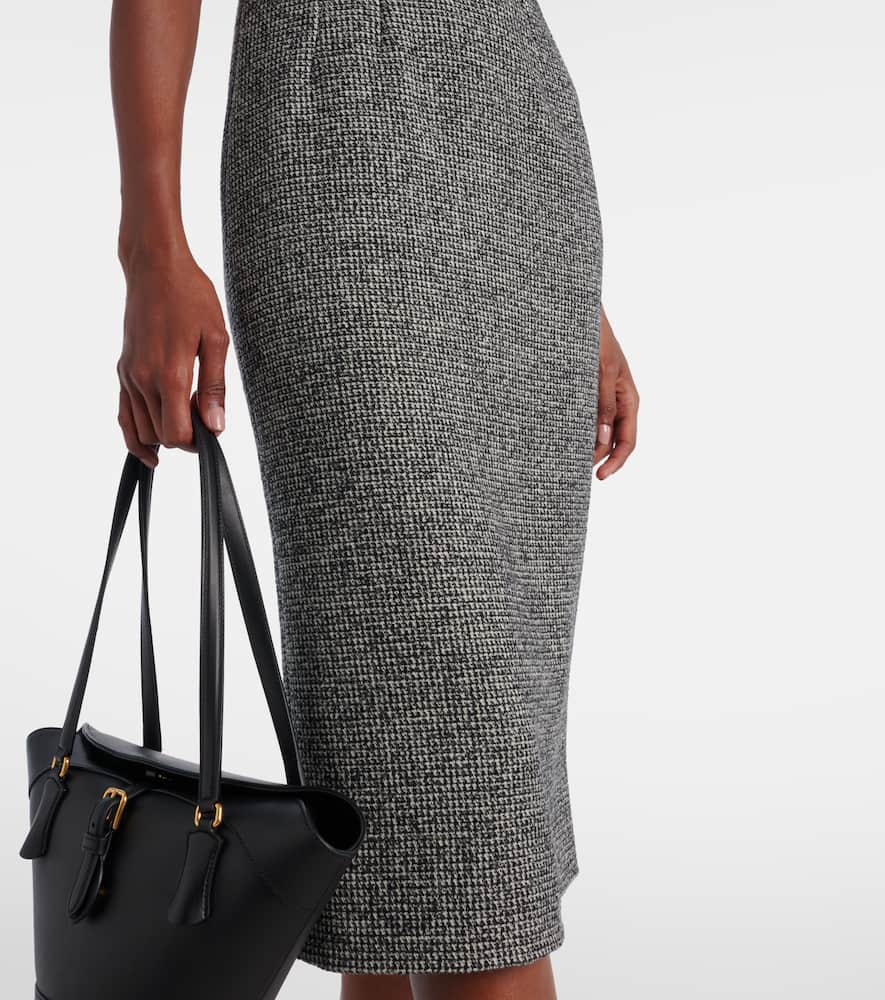 Wool-blend midi dress