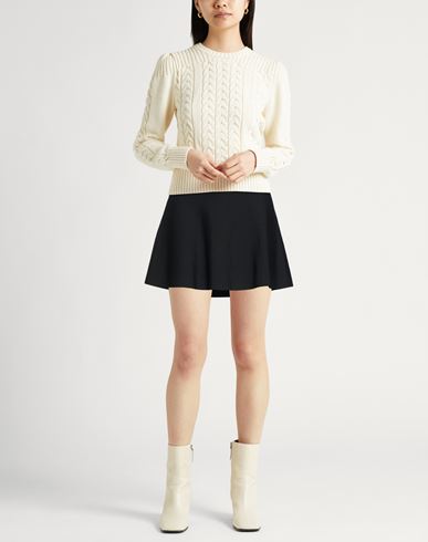 Woman Mini skirt Black Size L Merino Wool