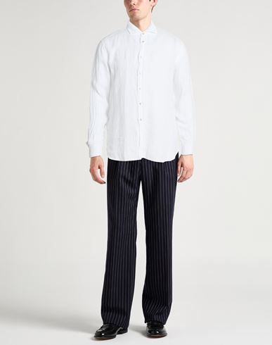 Man Shirt White Size 15 ¾ Linen