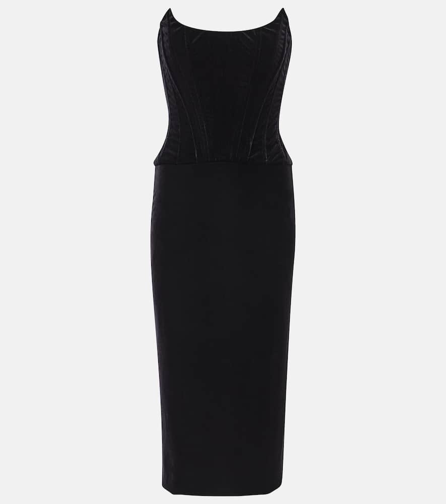 Velvet bustier dress