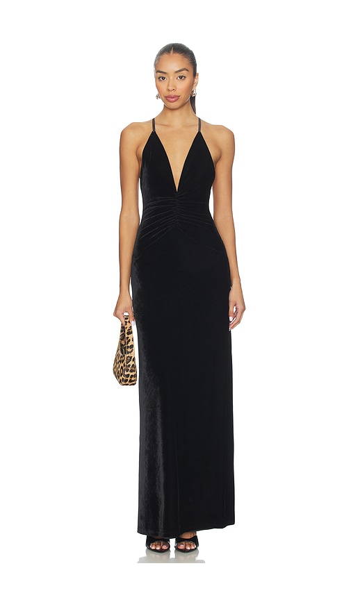Tularosa Marilyn Velvet Gown in Black. - XS also in L, M, S