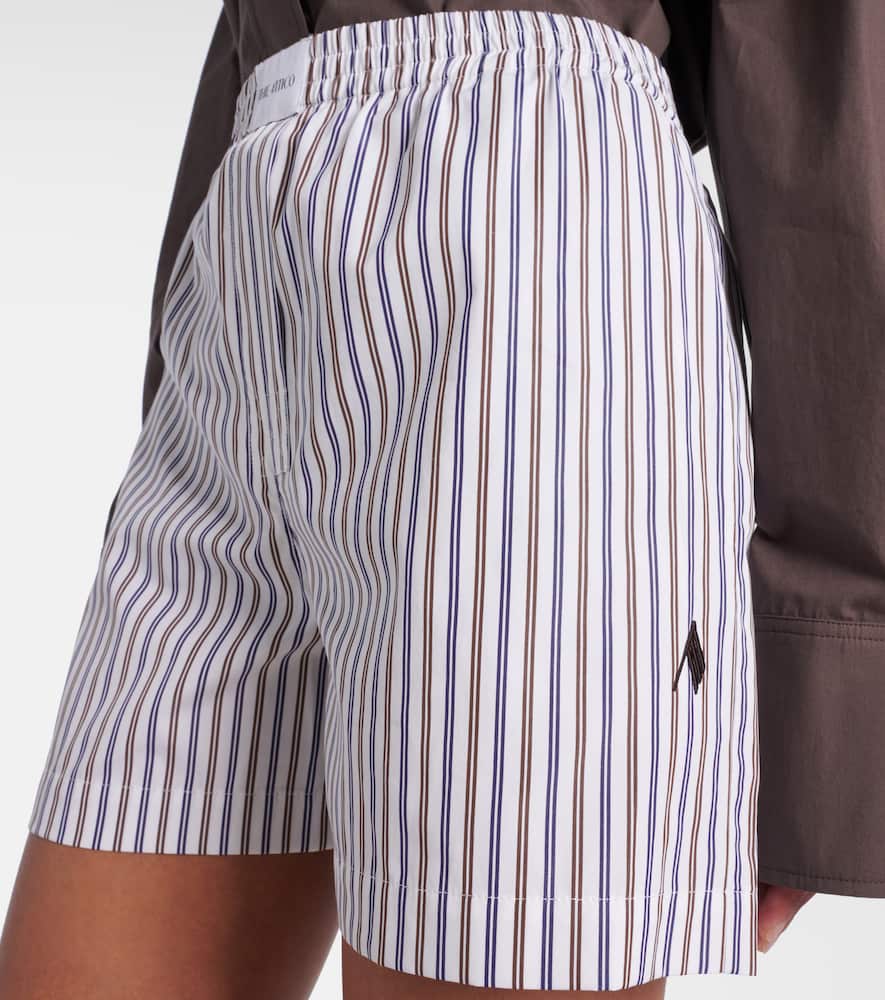 Striped cotton shorts