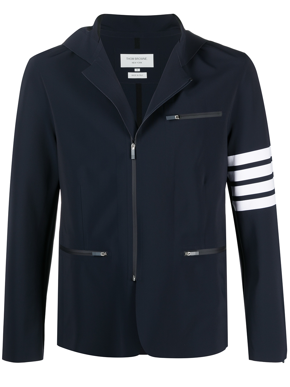 Lightweight tech hooded 4-Bar jacket - Blue