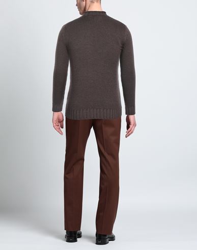 H953 Man Turtleneck Dark brown Size 44 Merino Wool