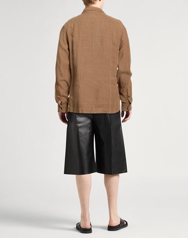 Man Shirt Camel Size XL Linen