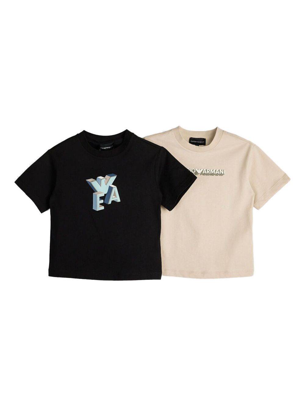 Graphic-print cotton T-shirt (set of two) - Blue