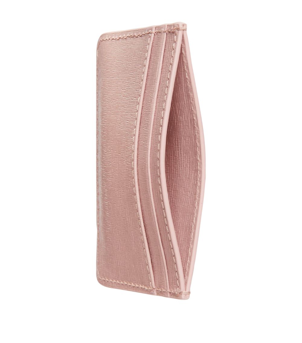 Leather Letter Script Card Holder