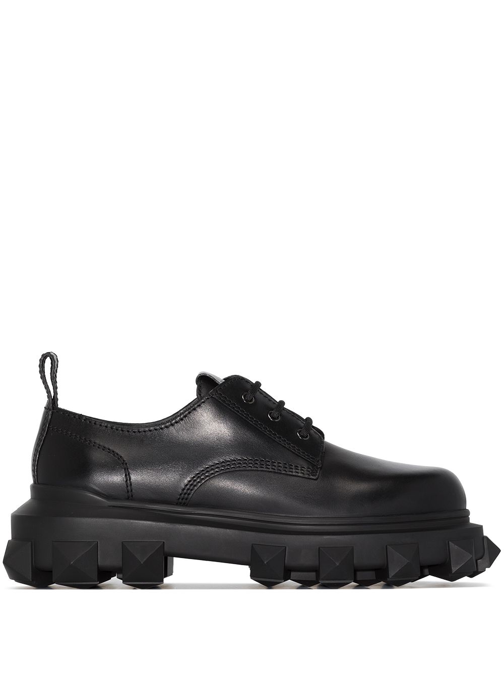 Trackstud leather derby shoes - Black