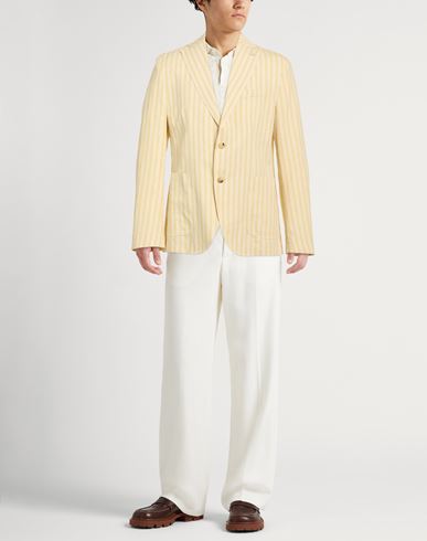 Man Blazer Ivory Size 38 Linen, Viscose, Polyamide