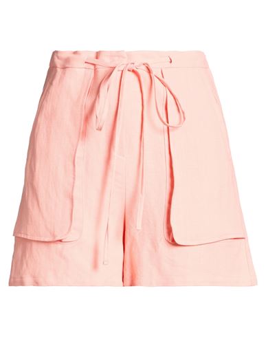 Woman Shorts & Bermuda Shorts Salmon pink Size 4 Viscose, Linen